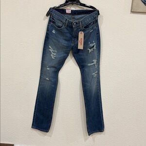 Levi's Classic Blue Ripped Jeans